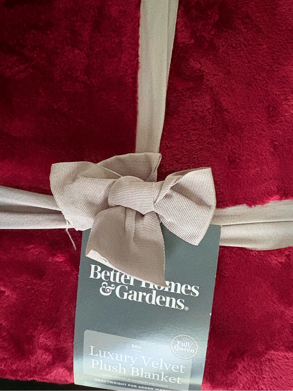 Better Homes And Gardens Red Velvet Plush Blanket